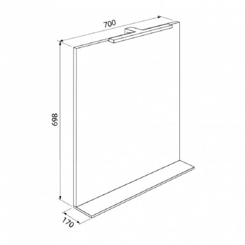 Зеркало белое 70 см Custo CUS70W0i98 Iddis