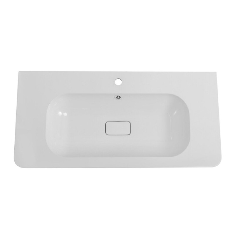 Раковина Cezares Relax CZR-1000/480-LV-MR-NV, 100 см, искусственный камень, белый