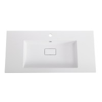 Раковина Cezares Slider CZR-1000/480-LV-MR-PRS, 100 см, искусственный камень, белый