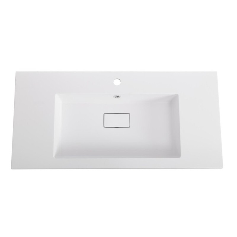 Раковина Cezares Slider CZR-1000/480-LV-MR-PRS, 100 см, искусственный камень, белый