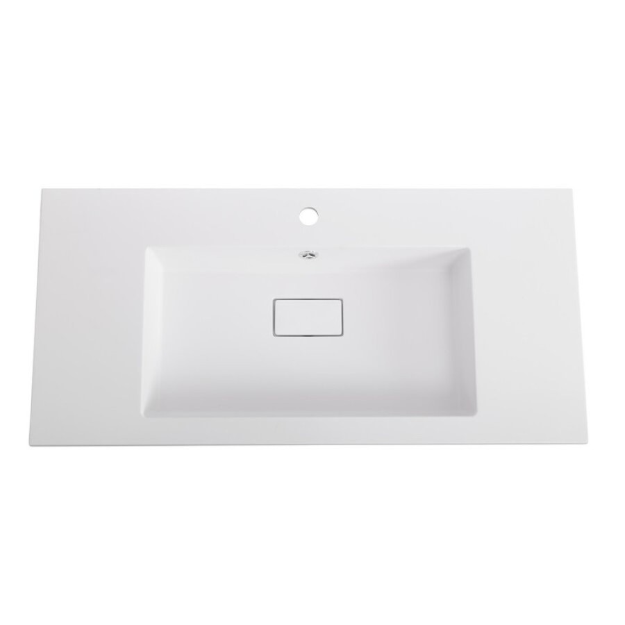 Раковина Cezares Slider CZR-1000/480-LV-MR-PRS, 100 см, искусственный камень, белый