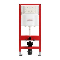 Инсталляция для подвесного унитаза Cezares CZR-101-M, звукоизоляционная прокладка в комплекте, красная