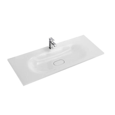 Раковина Cezares CZR-1200/480-LV-MR-ECO, 120 см, искусственный камень, белый