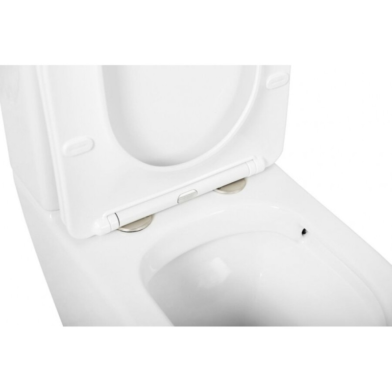 Напольный унитаз Cezares Stylus, безободковый, сиденье SoftClose CZR-2316-SC, белый, CZR-152-CPR