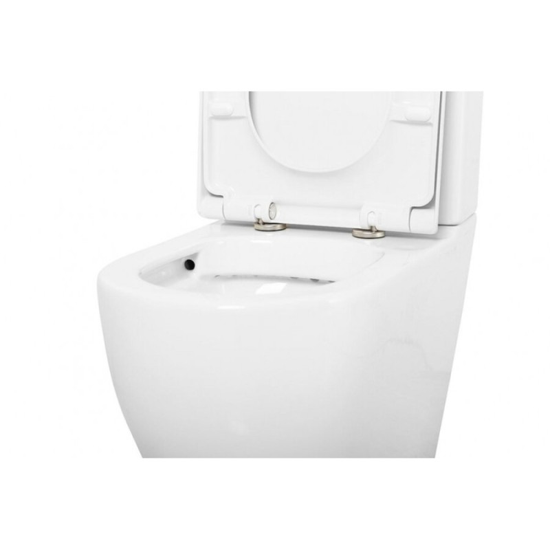 Напольный унитаз Cezares Stylus, безободковый, сиденье SoftClose CZR-GN-SC, белый, CZR-152-CPR