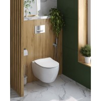 Подвесной унитаз Cezares Comfort, безободковый, без сиденья, белый, CZR-191-TH