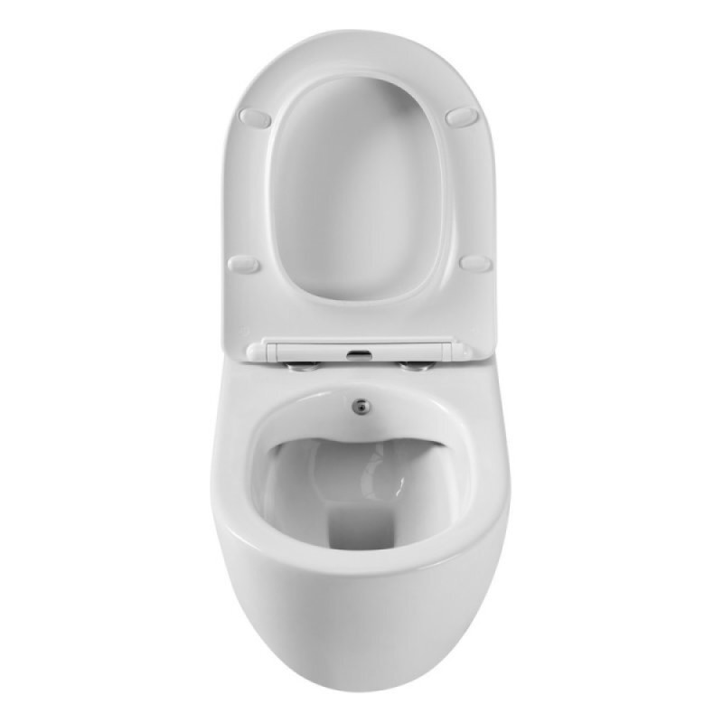 Подвесной унитаз Cezares Comfort безободковый, с функцией биде, без сиденья, белый, CZR-191-TH/BS