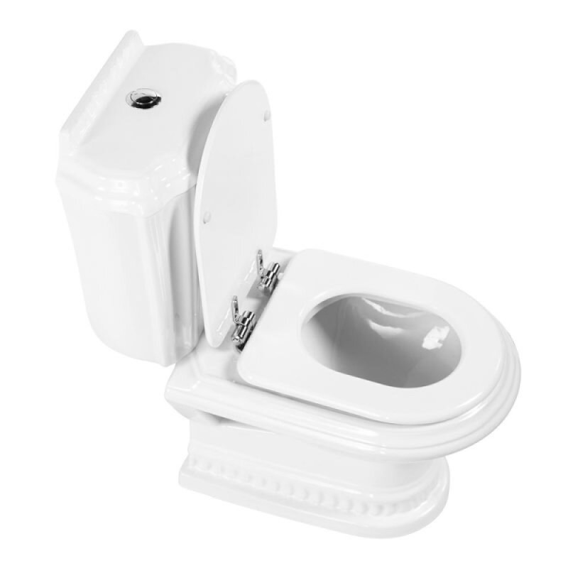 Напольный унитаз Cezares King Palace CZR-163-T, сиденье SoftClose, в комплекте с крепежом, белый