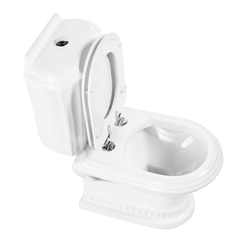Напольный унитаз Cezares King Palace CZR-163-T, сиденье SoftClose, в комплекте с крепежом, белый
