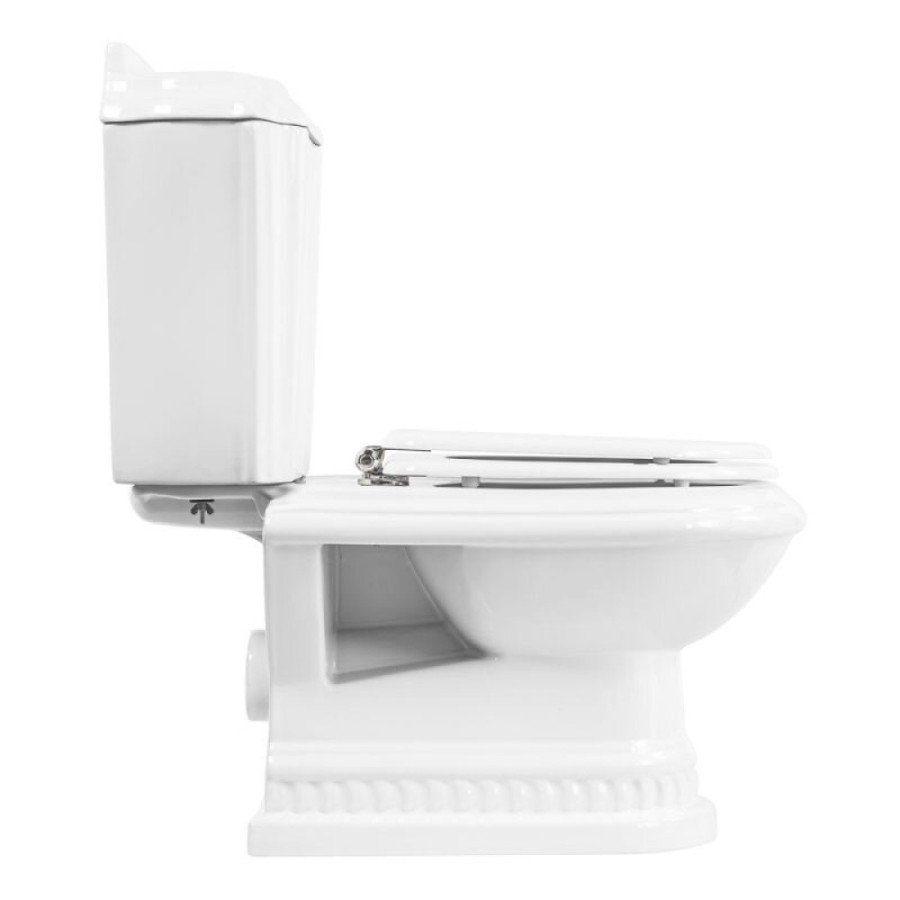 Напольный унитаз Cezares King Palace CZR-163-T, сиденье SoftClose, в комплекте с крепежом, белый