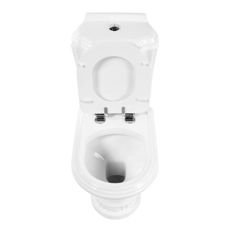 Напольный унитаз Cezares King Palace CZR-163-T, сиденье SoftClose, в комплекте с крепежом, белый