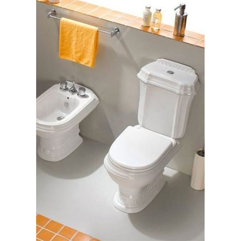 Напольный унитаз Cezares King Palace CZR-163-T, сиденье SoftClose, в комплекте с крепежом, белый