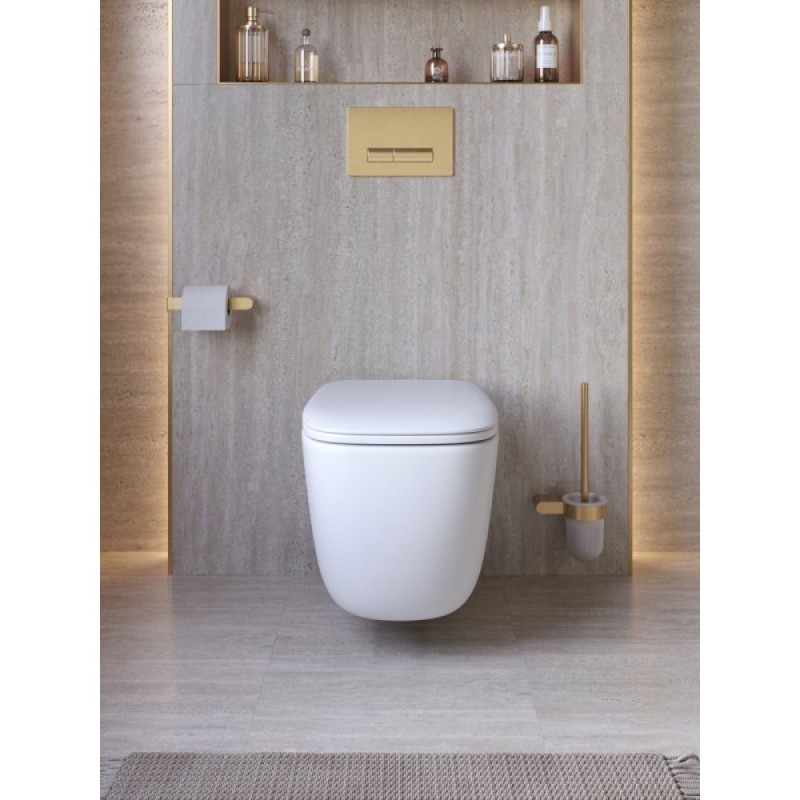 Подвесной унитаз Cezares Comfort-Tor CZR-380-TH-TOR/SC, безободковый, смыв торнадо, сиденье микролифт, белый