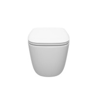 Подвесной унитаз Cezares Comfort-Tor CZR-380-TH-TOR/SC, безободковый, смыв торнадо, сиденье микролифт, белый