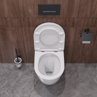 Подвесной унитаз Cezares Relax CZR-38088-49-TH-TOR/SC, безободковый, смыв торнадо, сиденье микролифт, белый