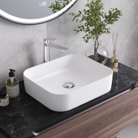 Раковина Cezares CZR-6450, 45 см, накладная, керамика, белая
