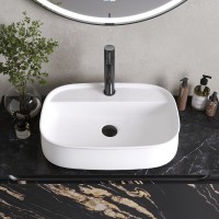 Раковина Cezares CZR-6580, 55 см, накладная, керамика, белая