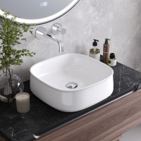 Раковина Cezares CZR-6583, 43 см, накладная, керамика, белая