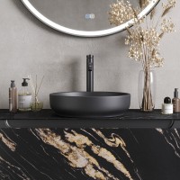 Раковина Cezares CZR-6595-GO, 40 см, накладная, керамика, серая матовая