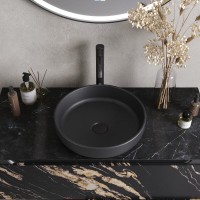 Раковина Cezares CZR-6595-GO, 40 см, накладная, керамика, серая матовая