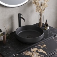 Раковина Cezares CZR-6595-GO, 40 см, накладная, керамика, серая матовая