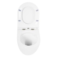 Подвесной безободковый унитаз Cezares Stylus 50.5 см с системой смыва Торнадо, белый, CZR-6601-TH-TOR