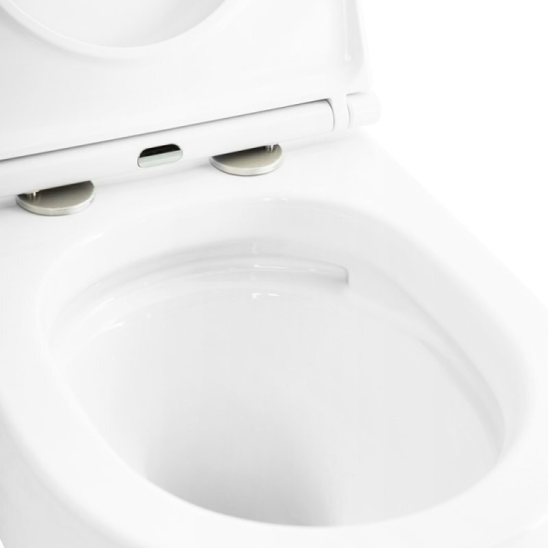 Подвесной безободковый унитаз Cezares Stylus 50.5 см с системой смыва Торнадо, белый, CZR-6601-TH-TOR