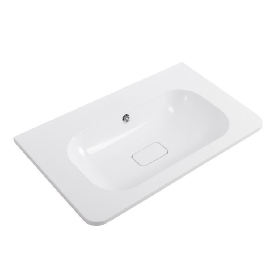 Раковина Cezares Relax CZR-800/480-LV-MR-NV-W0, 80 см, искусственный камень, белый