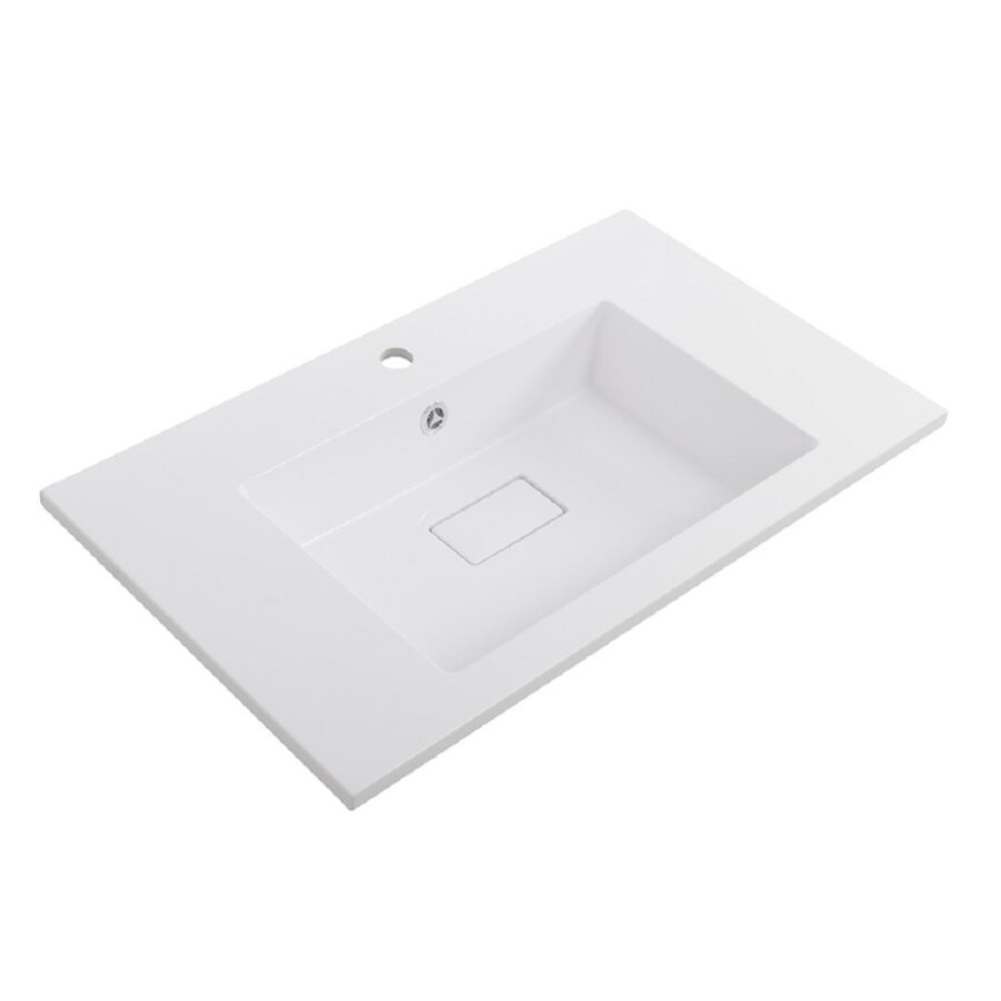 Раковина Cezares Slider CZR-800/480-LV-MR-PRS, 80 см, искусственный камень, белый