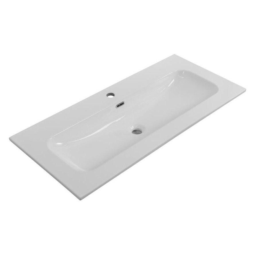 Раковина Cezares Eco CZR-8073-100, 101 см, керамика, белый