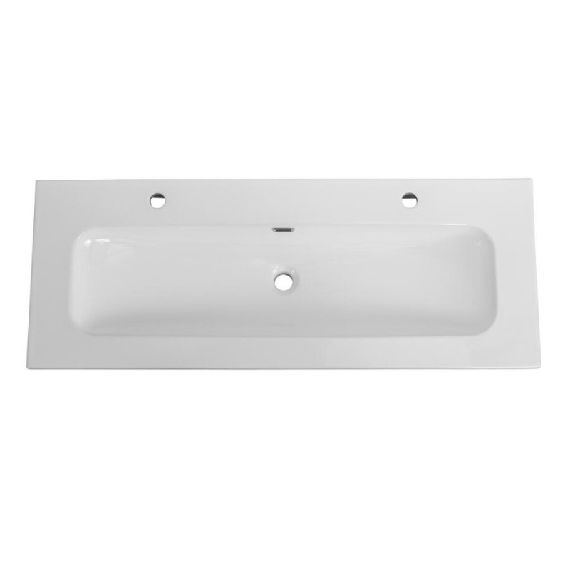 Раковина Cezares Eco CZR-8073-120-1-2, 121 см, керамика, белый