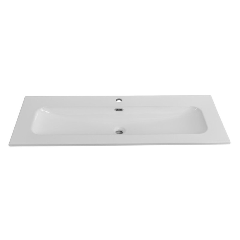Раковина Cezares Eco CZR-8073-120, 121 см, керамика, белый