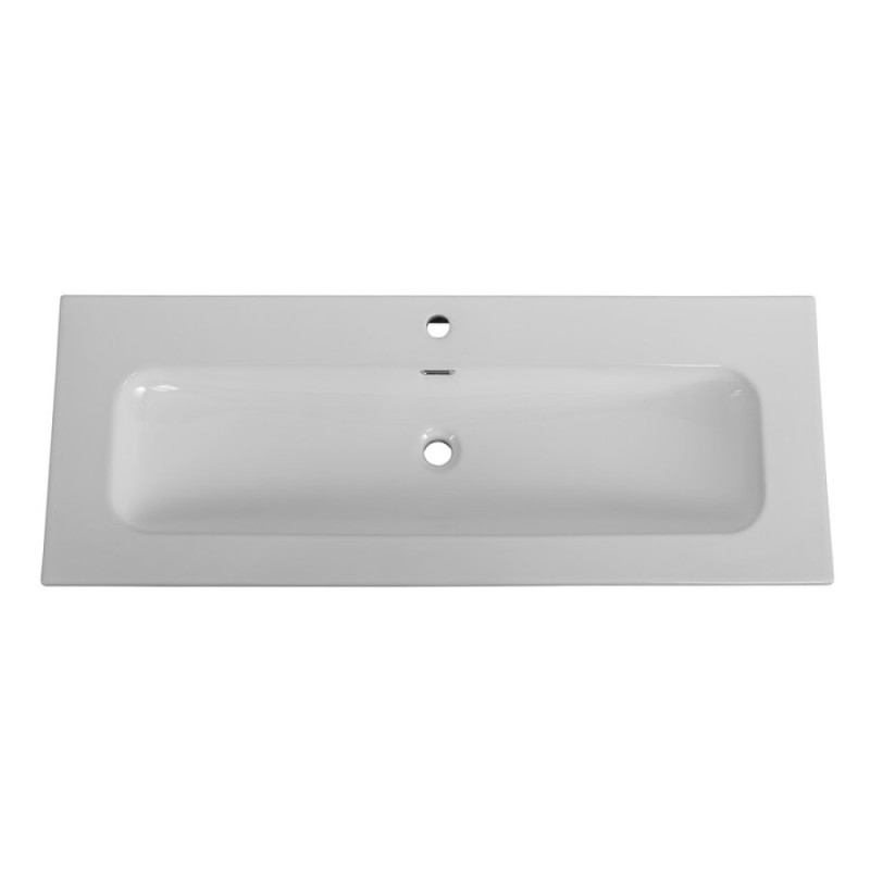 Раковина Cezares Eco CZR-8073-120, 121 см, керамика, белый