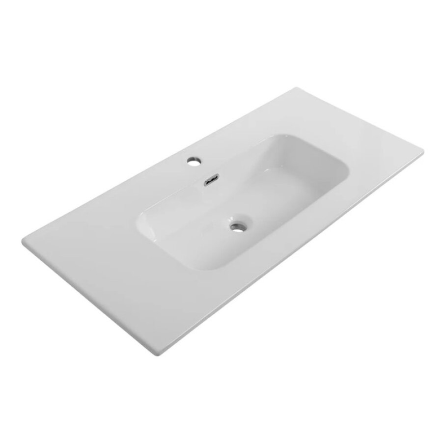 Раковина Cezares Duet CZR-8095-100, 101 см, керамика, белый