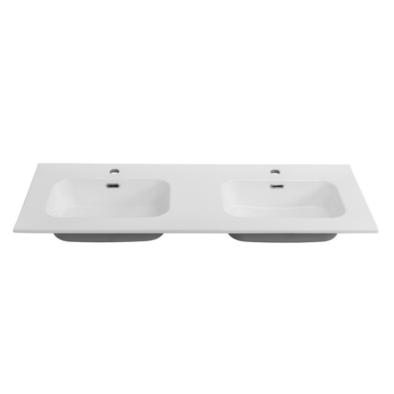 Раковина Cezares Duet CZR-8095-120-2, 121 см, двойная, керамика, белый