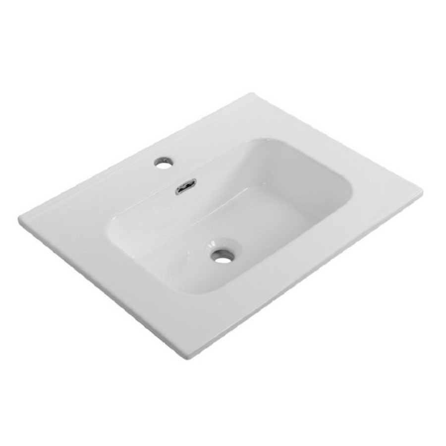 Раковина Cezares Duet CZR-8095-60, 61 см, керамика, белый