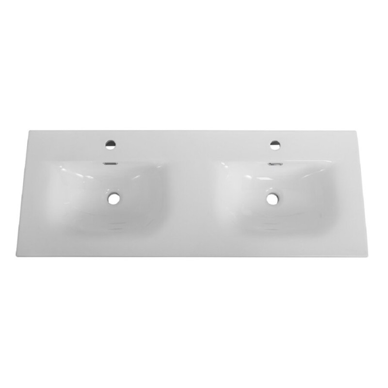Раковина Cezares Molveno CZR-8099-120-2, 121 см, двойная, керамика, белый