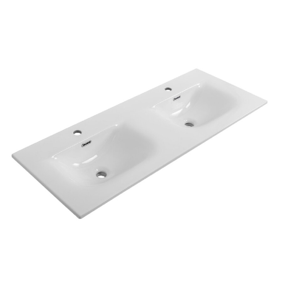 Раковина Cezares Molveno CZR-8099-120-2, 121 см, двойная, керамика, белый