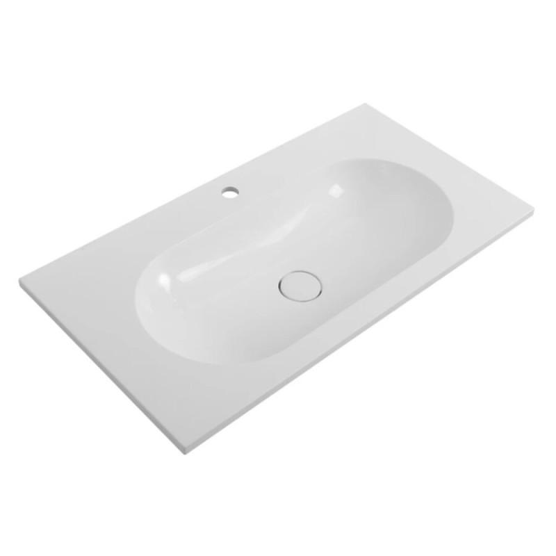 Раковина Cezares Eco CZR-900/480-LV-MR-ECO-F, 90 см, искусственный камень, белый