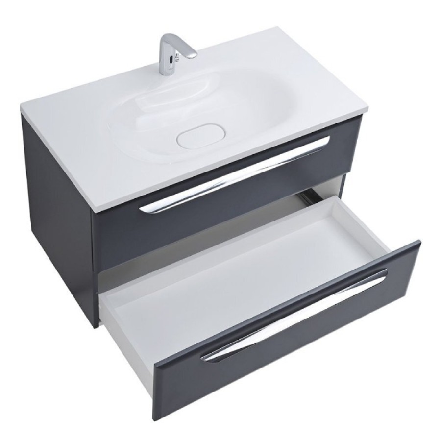 Раковина Cezares Eco CZR-900/480-LV-MR-ECO-F, 90 см, искусственный камень, белый