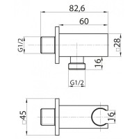 Шланговое подключение Cezares Articoli Vari CZR-AI12-01