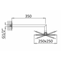 Верхний душ Cezares CZR-B-TDD-25-BIO, 25 см, белый матовый