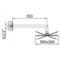 Верхний душ Cezares CZR-B-TDD-30-01, 30 см, хром