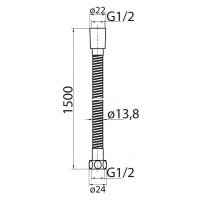 Душевой шланг Cezares CZR-C-FMDC2-150-02, 150 см, металл, бронза
