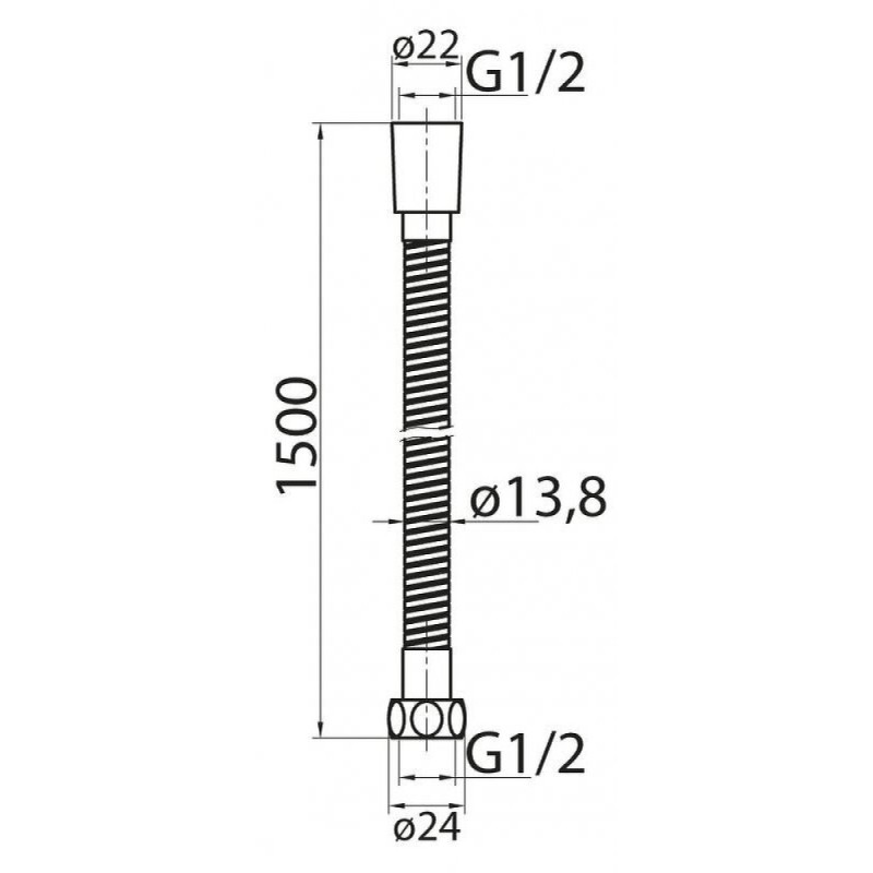 Душевой шланг Cezares CZR-C-FMDC2-150-02, 150 см, металл, бронза