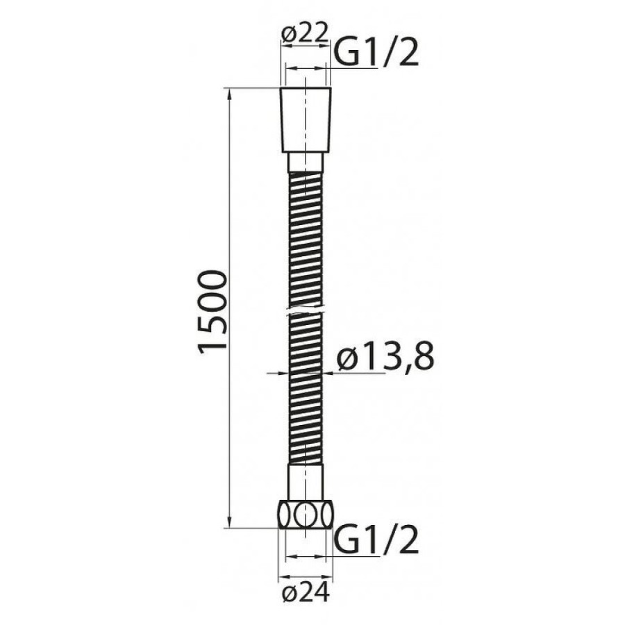 Душевой шланг Cezares CZR-C-FMDC2-150-02, 150 см, металл, бронза