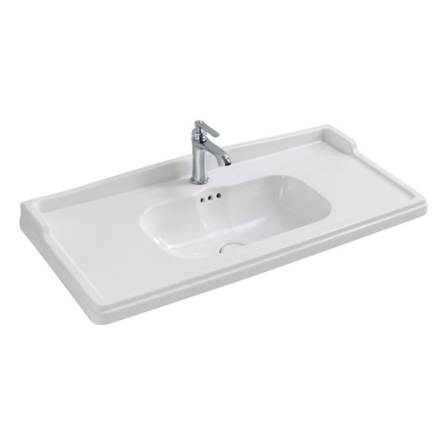 Раковина Cezares CZR-ELT-100-LVB, 100 см, керамика, белый