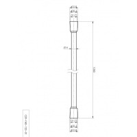 Душевой шланг Cezares PVC 120 см, хром матовый, CZR-FMD-120-01