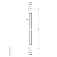 Душевой шланг Cezares PVC 150 см, хром матовый, CZR-FMD-150-01