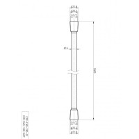 Душевой шланг Cezares PVC 180 см, черный матовый, CZR-FMD-180-NOP